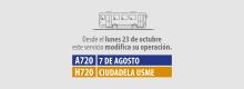 Servicio zonal A720 7 de agosto - H720 Ciudadela Usme